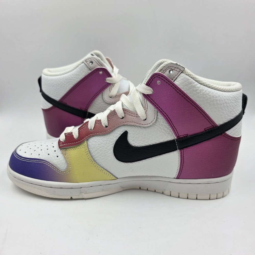 Nike Dunk High Multi-Color Gradient White Black FD0802-100 Womens Size 9 Sneaker - Picture 5 of 10